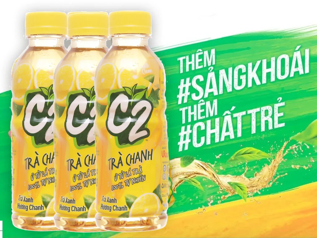 6 chai trà xanh C2 hương chanh 225ml 6 chai trà xanh C2 hương chanh 225ml